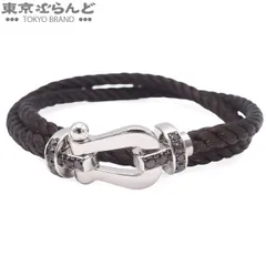 フレッド FRED フォース10 ブレスレット ホワイトゴールドxブラックxブラウン ブラックダイヤモンド K18WG SS ラージ LM 2連 #17 ユニセックス 仕上済 101878196のサムネイル