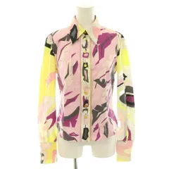 エミリオプッチ EMILIO PUCCI シャツ プッチ柄 長袖 I40 ピンク イエロー /HK ■GY06のサムネイル