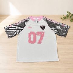 COACH コーチ ロゴプリント 半袖 Tシャツ ピンク M コットン クルー