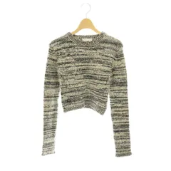 クラネ CLANE 25AW COTTON SHORT KNIT TOPS コットンショートニットトップス セーター 長袖 2 ブラック アイボリー /HK ■OSのサムネイル