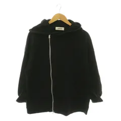 ズッカ zucca ジップアップパーカー コットン オーバーサイズ 長袖 M 黒 ブラック /HS ■OSのサムネイル