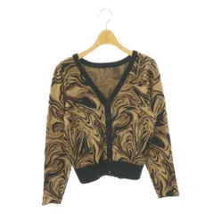 アメリヴィンテージ Ameri VINTAGE 2WAY MARBLE PETIT KNIT カーディガン ニット 長袖 総柄 Vネック F モカ ブラック ベージュ /DO ■OSのサムネイル