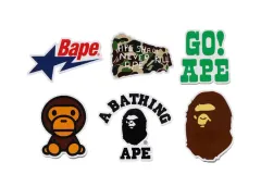 A BATHING APE アベイシングエイプ ステッカー 6種 セット 未開封 靴のサムネイル