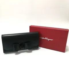 ✨良品✨　サルヴァトーレフェラガモ　長財布　ブラック　リボン　ヴァラ　473のサムネイル