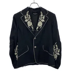 tricot COMME des GARCONS トリココムデギャルソン 2002SS エンブロイダリージャケット TE-J024 ブラック ホワイト Mのサムネイル