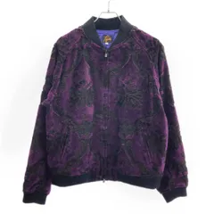 Needles ニードルズ B.B. Jacket  Papillon Pile Jacquard ベロアジャガードジャケット RW173 パープル Sのサムネイル