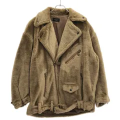 G.V.G.V ジーヴィジーヴィ 16AW FAUX FUR LACE UP BIKER JACKET ファーバイカージャケット GV1631021 ベージュ 34のサムネイル