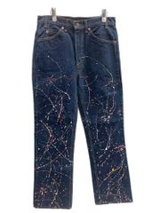 90s Wrangler タイダイペイントカスタム ストレートデニムパンツ 