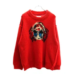 doublet ダブレット 19AW HAND-KNITTING JACQUARD PULLOVER ピエロジャガードニットプルオーバー 19AW22KN25 レッド Sのサムネイル
