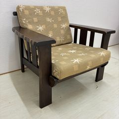 カリッジマーケット購入 チーク材 木製フレーム 1人掛けソファ