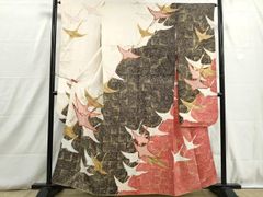 平和屋着物○男性 本場筑前博多織 角帯 色無地 黄枯茶色 正絹 逸品