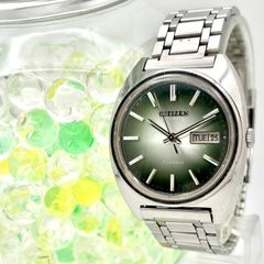 [가동] CITIZEN 시티즌 기계식 자동 감기 데이 데이트 남성용 시계 그라데이션 그린 데이 데이트 4-820096 60700579 순정 벨트