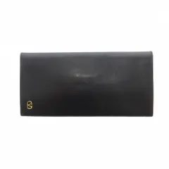 ヴァレンティノ ヴァレンチノ  VALENTINO 美品 長財布 ウォレット 黒 ブラック ロゴ レザー /SJのサムネイル