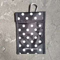 COMME des GARCONS 2012 Xmas ロゴポーチ ポルカドット カラビナ付き コムデギャルソンのサムネイル
