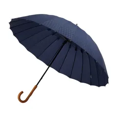 mabu マブ 長傘 雨傘 和傘 日傘 軽量 晴雨兼用 メンズ レディース 60cm 遮蔽率90％以上 UVカット 超軽量24本骨傘 江戸 SMV-4029、藍のサムネイル