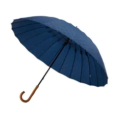 mabu マブ 長傘 雨傘 和傘 日傘 軽量 晴雨兼用 メンズ レディース 60cm 遮蔽率90％以上 UVカット 超軽量24本骨傘 江戸 SMV-4029、紺のサムネイル