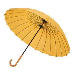 mabu マブ 長傘 雨傘 和傘 日傘 軽量 晴雨兼用 メンズ レディース 60cm 遮蔽率90％以上 UVカット 超軽量24本骨傘 江戸 SMV-4029、山吹のサムネイル