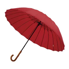 mabu マブ 長傘 雨傘 和傘 日傘 軽量 晴雨兼用 メンズ レディース 60cm 遮蔽率90％以上 UVカット 超軽量24本骨傘 江戸 SMV-4029、紅のサムネイル