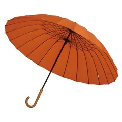 mabu マブ 長傘 雨傘 和傘 日傘 軽量 晴雨兼用 メンズ レディース 60cm 遮蔽率90％以上 UVカット 超軽量24本骨傘 江戸 SMV-4029、黄丹のサムネイル