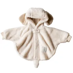 mocmof モクモフ ポンチョ コート ベビー服 赤ちゃん マント 子供服 男の子 女の子 ぬいぐるみケープ 622-374851、オフホワイトのサムネイル