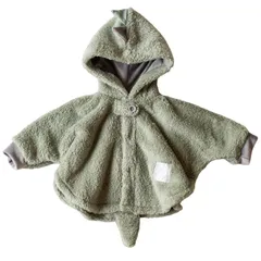 mocmof モクモフ ポンチョ コート ベビー服 赤ちゃん マント 子供服 男の子 女の子 ぬいぐるみケープ 622-374851、L.グリーンのサムネイル