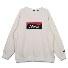 NANGA ナンガ スウェット トレーナー エコ ハイブリット ボックスロゴ メンズ ECO HYBRID BOX LOGO SWEATSHIRT NW2311-1F201、ホワイトのサムネイル