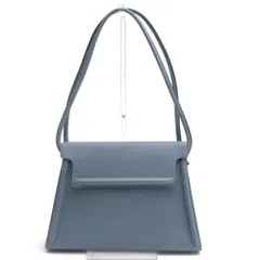 デルヴォー／DELVAUX バッグ トートバッグ 鞄 ハンドバッグ レディース 女性 女性用 レザー 革 本革 ライトブルー 水色  クロスボディ 肩掛け ワンショルダーバッグ シボ革 シュリンクレザーのサムネイル