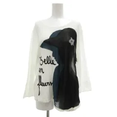 ソニア ソニアリキエル SONIA SONIA RYKIEL カットソー 44 白 ホワイト 黒 ブラック 長袖 ラウンドネック 女性シルエットプリント /SC ■ECF005のサムネイル