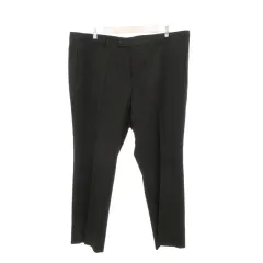 コムサデモード COMME CA DU MODE パンツ 4L 黒 ブラック 無地 長ズボン センタープレス /MN16 ■ECB005のサムネイル