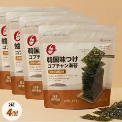 [O'Food] 韓国味付けコプチャン海苔 4袋セット / 15g(40枚) 国内製造 プレミアム原料 韓国海苔 のり 厚みがありパリパリ サクサクのサムネイル