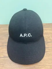 A.P.C CHARLIE キャスケット ブラックデニム 6パネル 刺繍ロゴ キャップ 帽子 送料無料♪のサムネイル