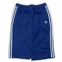 古着 adidas アディダス タイトスカート ジャージ素材 トレフォイルロゴ ラバープリント スリーストライプス ネイビー L 265-179のサムネイル
