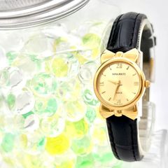 NINA RICCI ニナリッチ レディース 稼稼働品☆手巻きブラックレザー