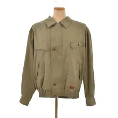 ランセル LANCEL ミリタリージャケット ブルゾン 上着 無地 ロゴパッチ 襟付き L カーキ 緑 グリーン TH60A730 ■ECD001のサムネイル