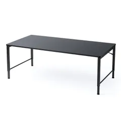 100-DESKL017BK ブラック ゲーミングデスク タップ受け付き モニターアーム対応 幅120×奥行60×高さ38cm/41cm/44cm/47cm/50cm ローデスク サンワダイレクトのサムネイル