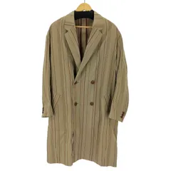 ミスタージェントルマン MISTERGENTLEMAN リネン混 ストライプダブルブレストチェスターコート メンズ JPN：M のサムネイル