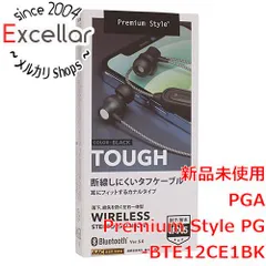 [bn:9] PGA　ワイヤレスステレオイヤホン Premium Style　PG-BTE12CE1BK　ブラックのサムネイル