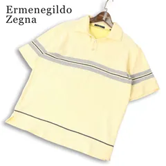 【美品】Ermenegildo Zegna エルメネジルド ゼニア 春夏★ 半袖 鹿の子 ロゴ刺繍 ポロシャツ イタリア製 Sz.S メンズのサムネイル