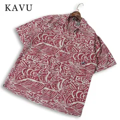 KAVU カブー 【Festaruski フェスタルスキー】 春夏★ 半袖 総柄 ビッグシルエット シャツ Sz.M メンズのサムネイル