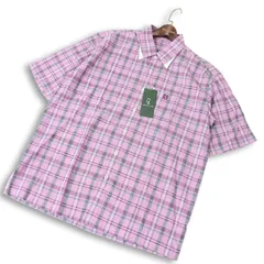 【新品 未使用】 GREEN CLUBS グリーンクラブ 春夏★ リネン 半袖 ボタンダウン チェック シャツ 日本製 Sz.5 メンズのサムネイル