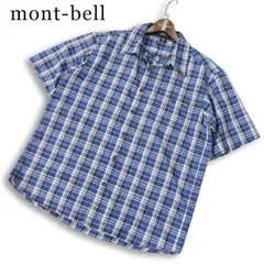 mont-bell モンベル 春夏 1104947【/WIC.ライト シングルポケット ハーフスリーブ シャツ】 半袖 チェック柄 Sz.L メンズのサムネイル