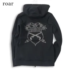 roar ロアー 二丁拳銃 クロスガン スワロ スタッズ★ ジップ ストレッチ スウェット パーカー 日本製 Sz.1 メンズ 黒のサムネイル