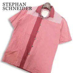 STEPHAN SCHNEIDER ステファンシュナイダー 春夏★ 切替 千鳥 ストライプ 半袖 シャツ Sz.3 メンズのサムネイル
