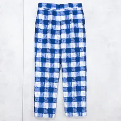 Drawer ドゥロワー パンツ スラックス チェック柄 ポリエステル ブルー ホワイト 日本製 レディース 34 b02252のサムネイル