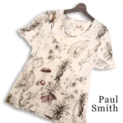 Paul Smith ポールスミス メインライン★ 春夏 半袖 ボタニカル柄 フローラル総柄 Tシャツ 日本製 カットソー Sz.L メンズのサムネイル