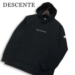 24SS★ DESCENTE デサント 通年★ バレーボール プルオーバー バックロゴ ロゴプリント スウェットパーカー Sz.M メンズ 黒のサムネイル