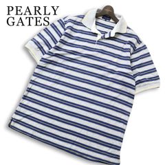 PEARLY GATES ストライプカラー ポロシャツ サイズ 5 (L) - メルカリ