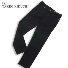 tk TAKEO KIKUCHI タケオキクチ 通年 レーヨン混★ ストレッチ スキニー スリム デニム パンツ ジーンズ Sz.L メンズ 黒のサムネイル
