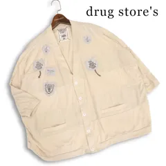 drug store's ドラッグストアーズ 春夏 ブタ ロゴ ワッペン♪ ビッグシルエット ドルマン カーディガン Sz.4 レディースのサムネイル