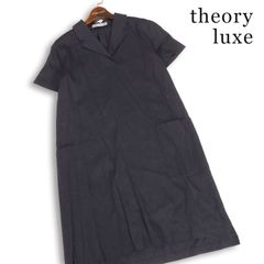 Theory リネン混 シャツワンピース ブラウン フレンチスリーブ - メルカリ